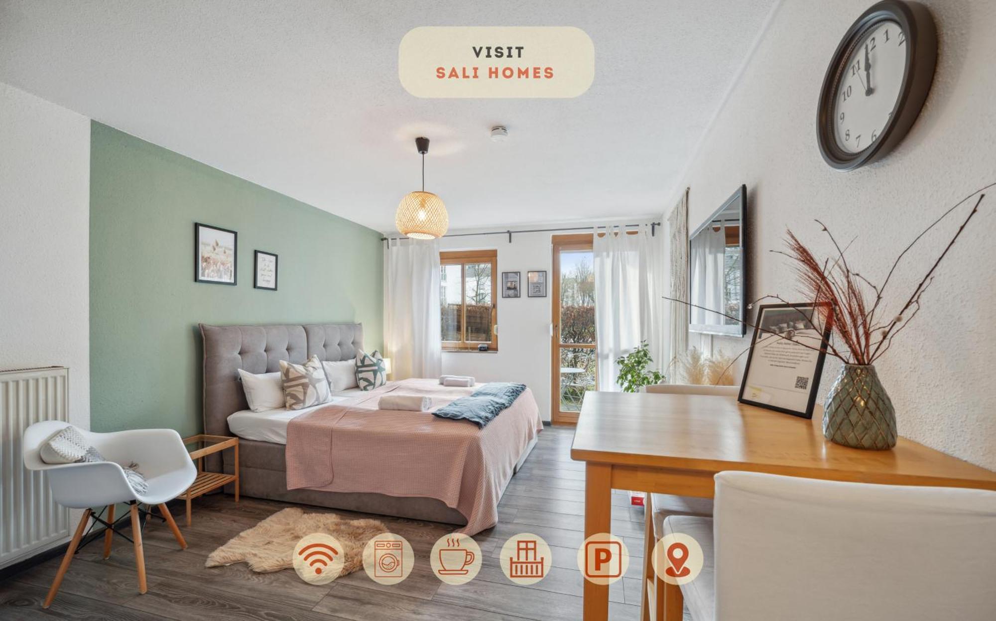 Sali Homes - Cozy Studio Near Bayreuth Train Station With Terrace, Garden View & Free Wi-Fi Kültér fotó